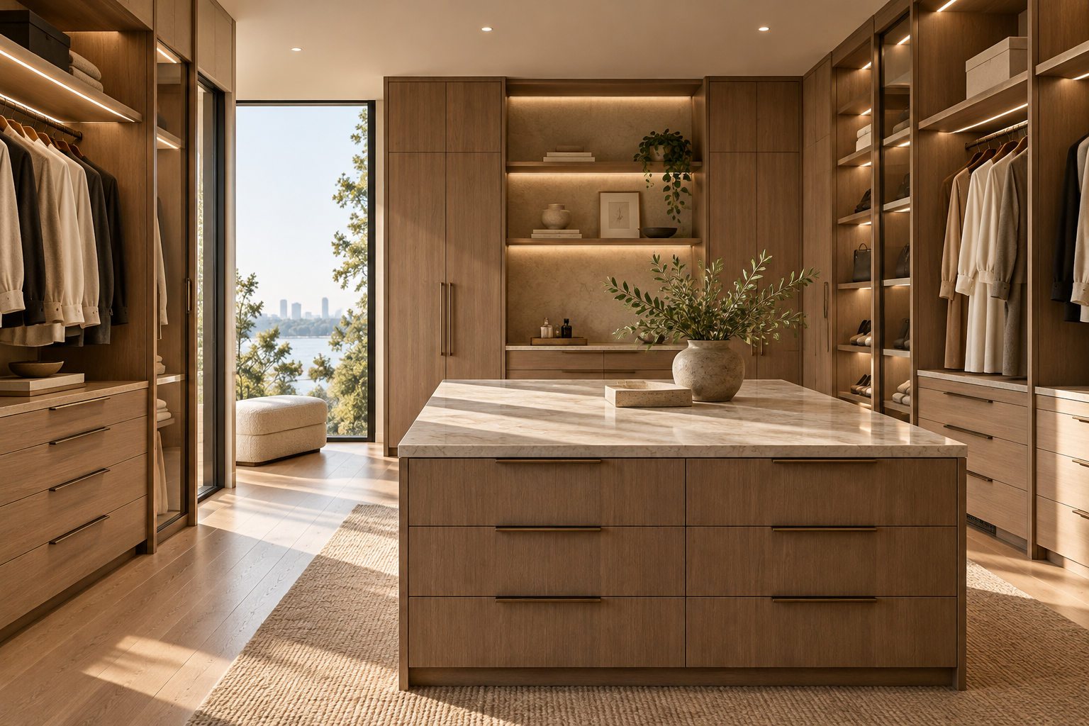 Custom walk-in closet rendering